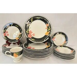 SangoStone Floral Dinnerware Set – 23 Pieces Plus 1 Cup